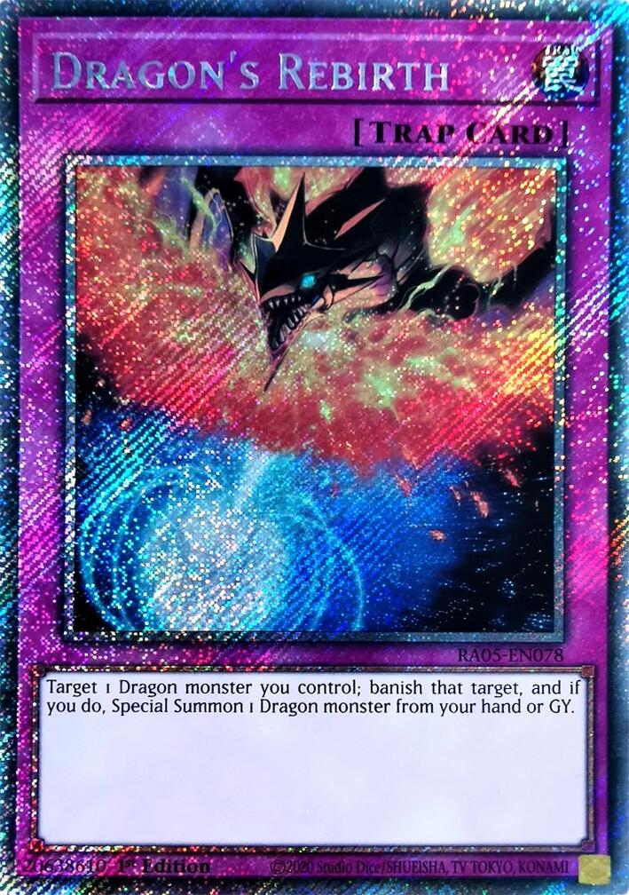 Dragon's Rebirth (Platinum Secret Rare) [RA05-EN078] Platinum Secret Rare | Exor Games New Glasgow