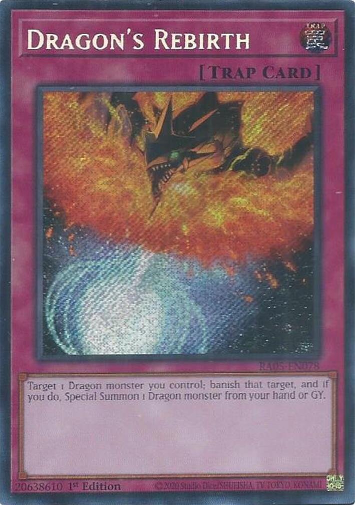 Dragon's Rebirth (Secret Rare) [RA05-EN078] Secret Rare | Exor Games New Glasgow
