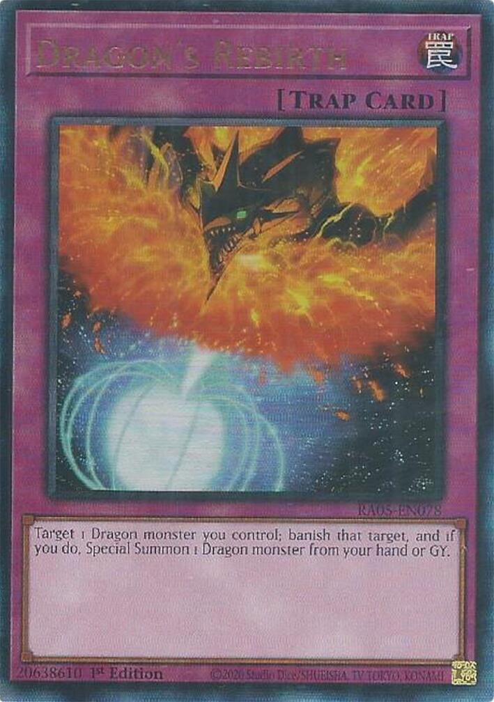 Dragon's Rebirth (Ultimate Rare) [RA05-EN078] Ultimate Rare | Exor Games New Glasgow