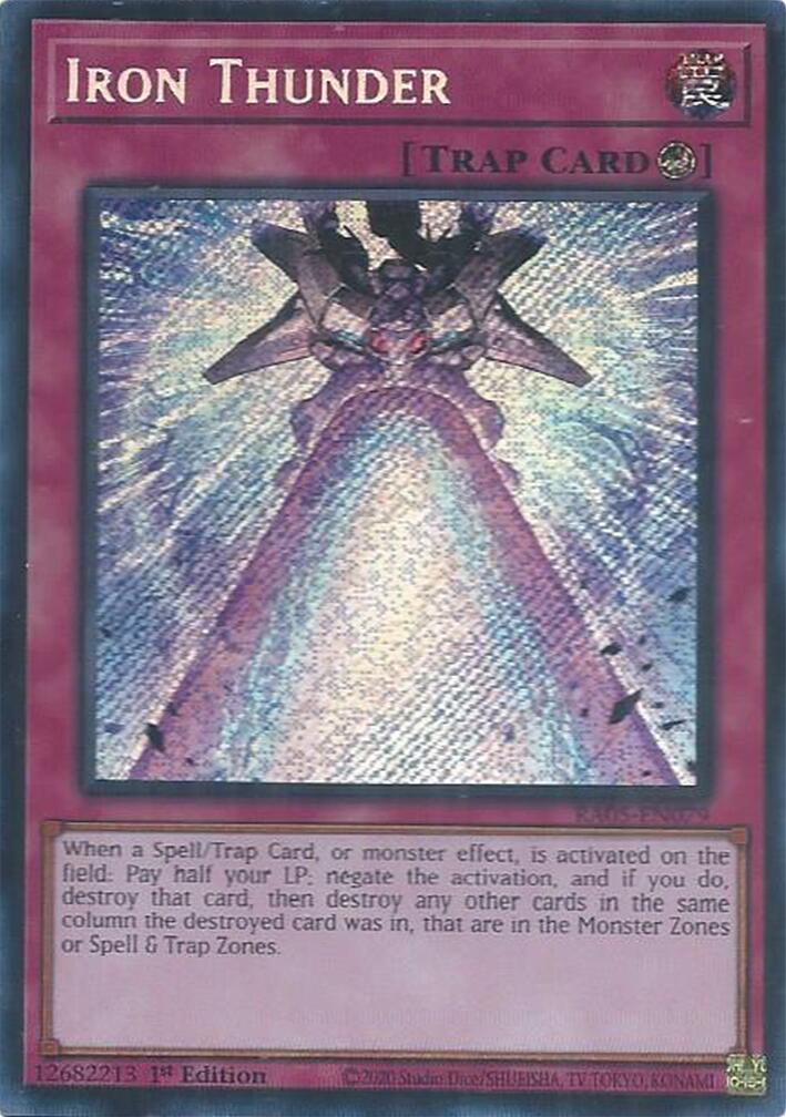 Iron Thunder (Secret Rare) [RA05-EN079] Secret Rare | Exor Games New Glasgow