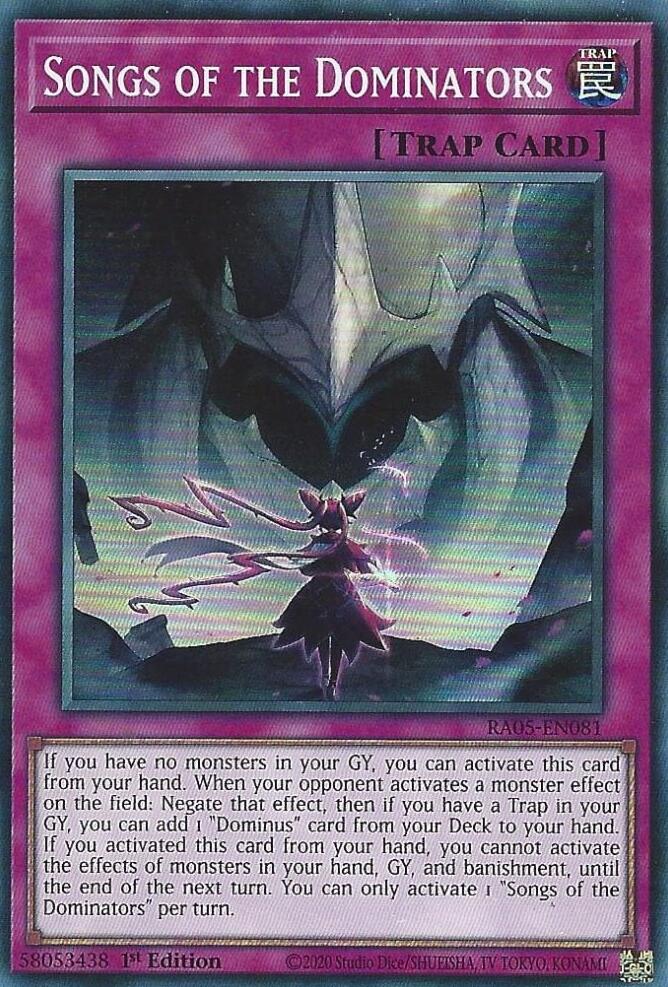 Songs of the Dominators [RA05-EN081] Super Rare | Exor Games New Glasgow
