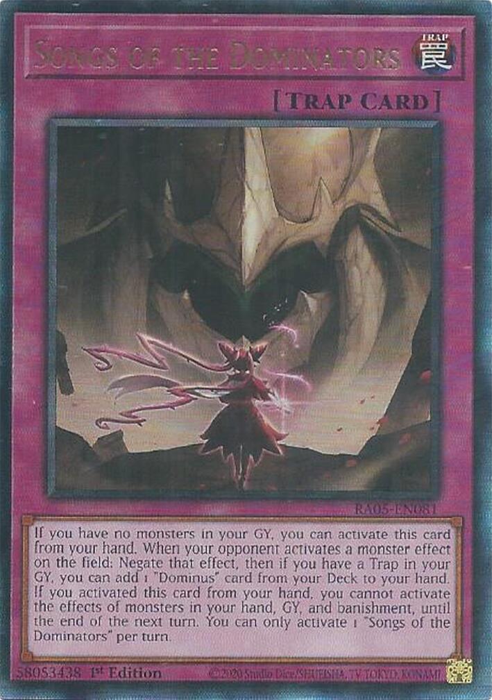 Songs of the Dominators (Ultimate Rare) [RA05-EN081] Ultimate Rare | Exor Games New Glasgow