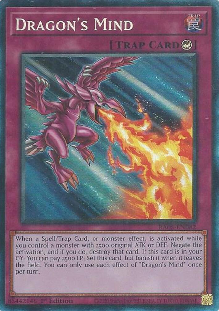 Dragon's Mind (Collector's Rare) [RA05-EN082] Collector's Rare | Exor Games New Glasgow
