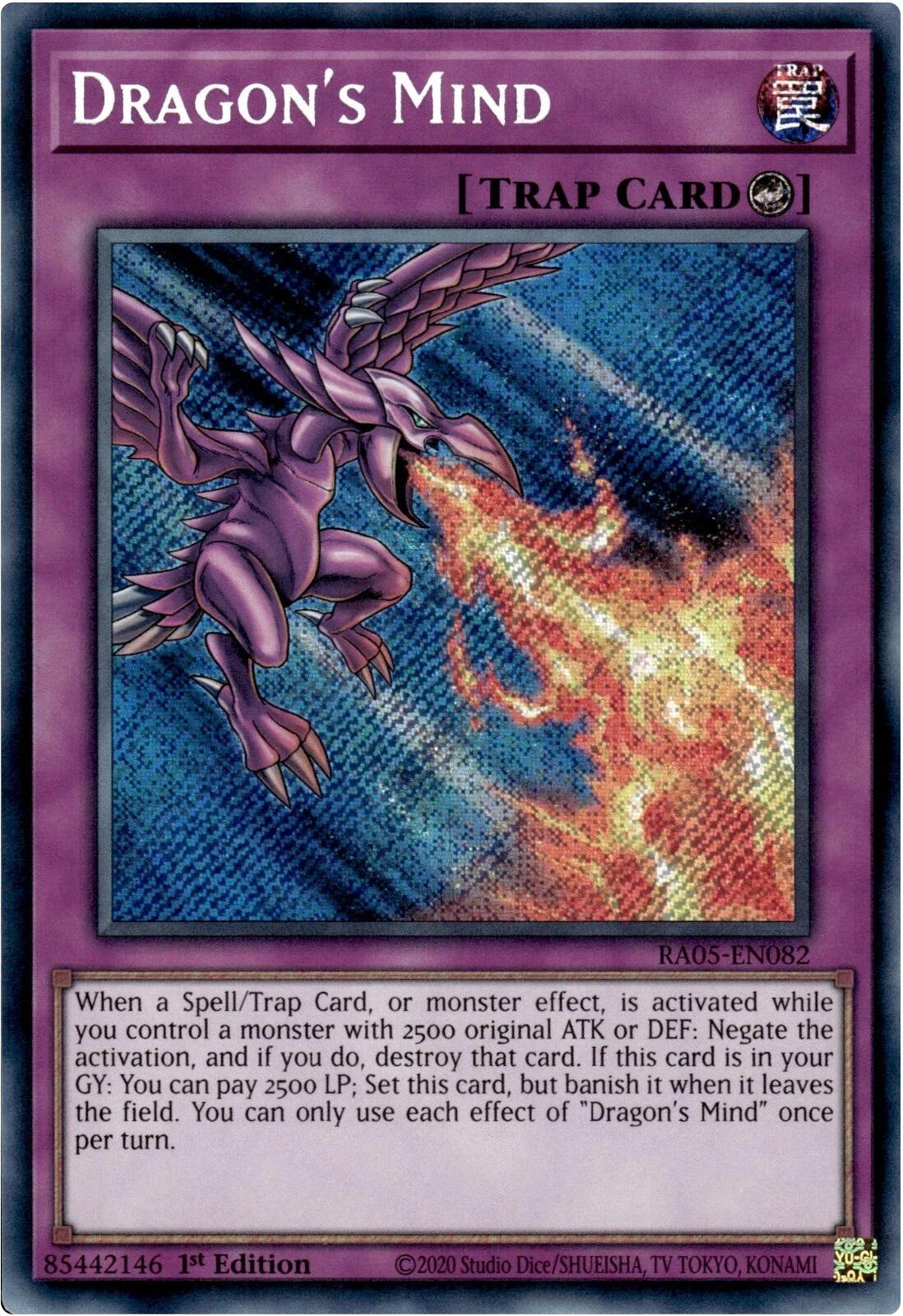 Dragon's Mind (Secret Rare) [RA05-EN082] Secret Rare | Exor Games New Glasgow