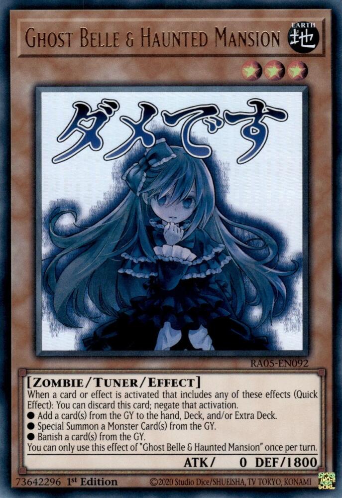 Ghost Belle & Haunted Mansion [RA05-EN092] Ultra Rare | Exor Games New Glasgow