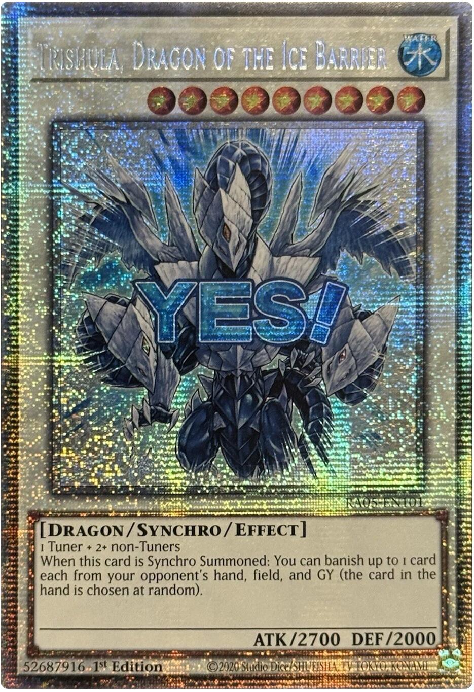 Trishula, Dragon of the Ice Barrier (Starlight Rare) [RA05-EN101] Starlight Rare | Exor Games New Glasgow