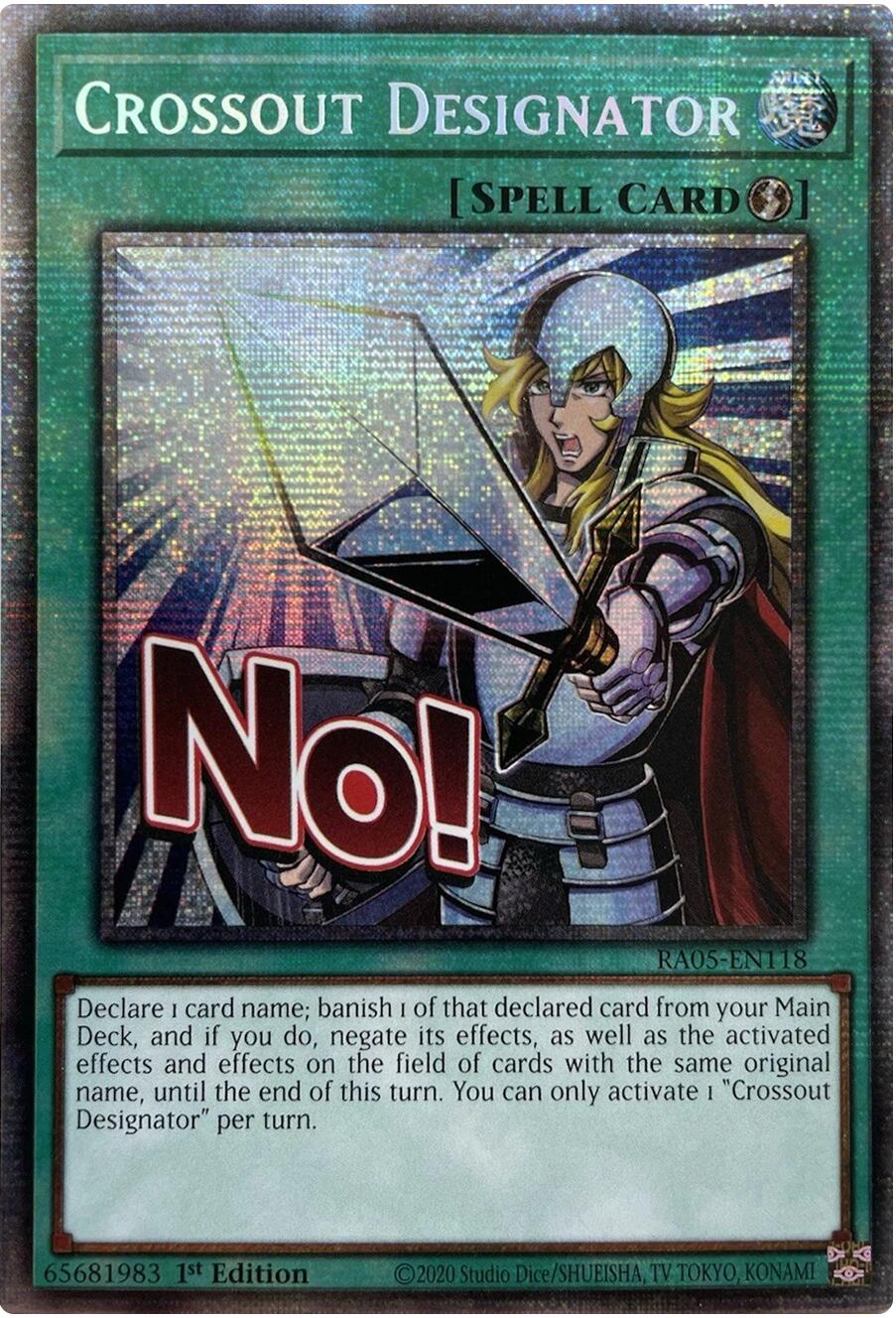 Crossout Designator (Starlight Rare) [RA05-EN118] Starlight Rare | Exor Games New Glasgow