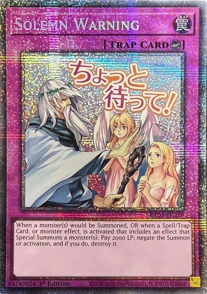 Solemn Warning (Starlight Rare) [RA05-EN126] Starlight Rare | Exor Games New Glasgow