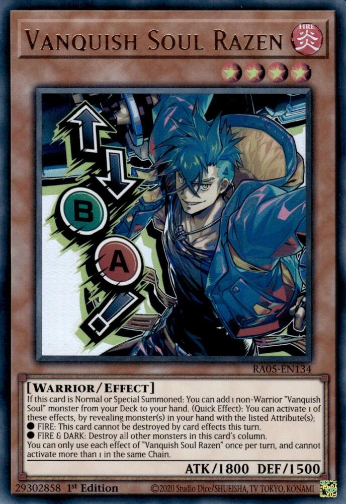 Vanquish Soul Razen [RA05-EN134] Ultra Rare | Exor Games New Glasgow