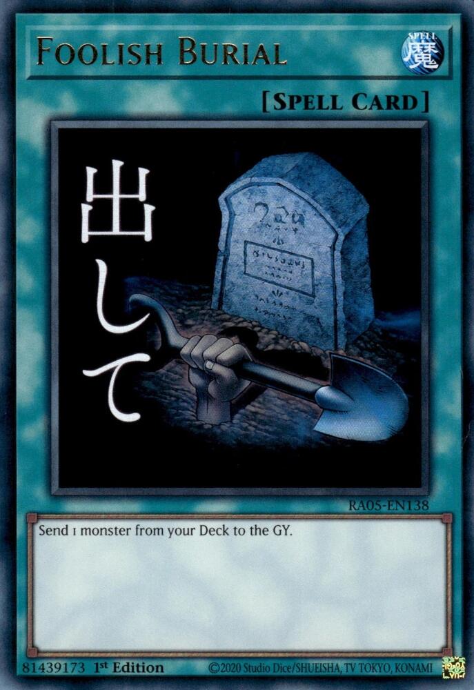 Foolish Burial [RA05-EN138] Ultra Rare | Exor Games New Glasgow