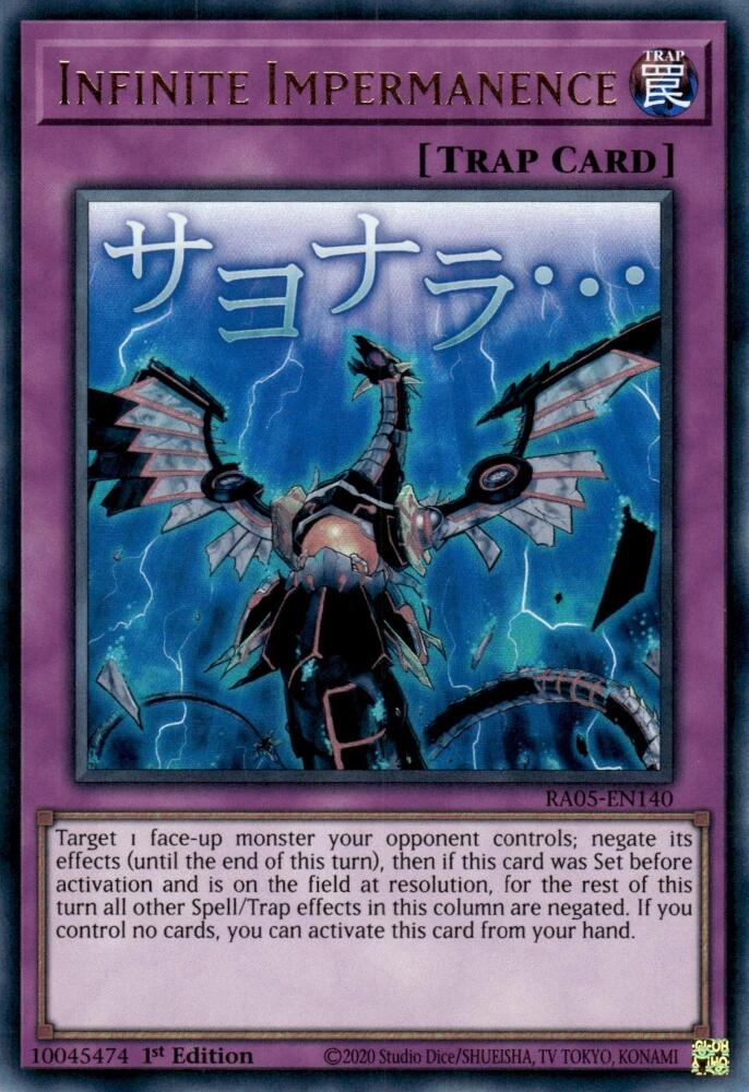 Infinite Impermanence [RA05-EN140] Ultra Rare | Exor Games New Glasgow