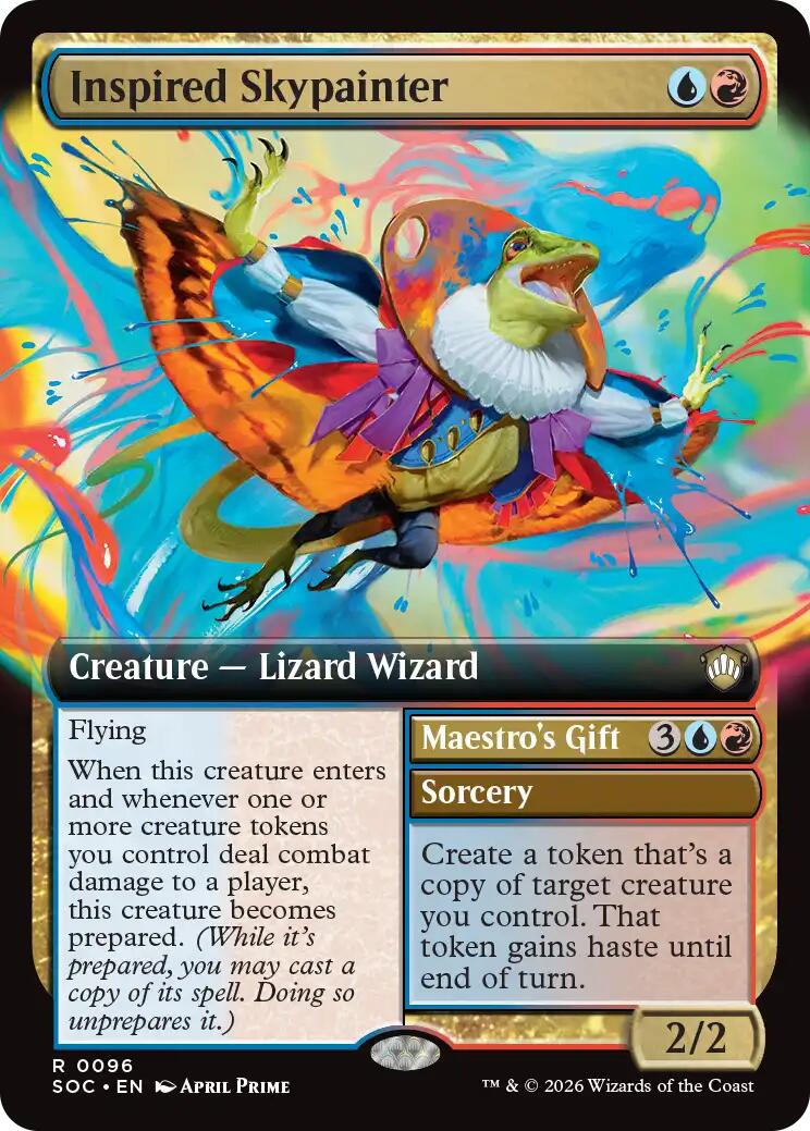 Inspired Skypainter (Extended Art) [Secrets of Strixhaven Commander] | Exor Games New Glasgow