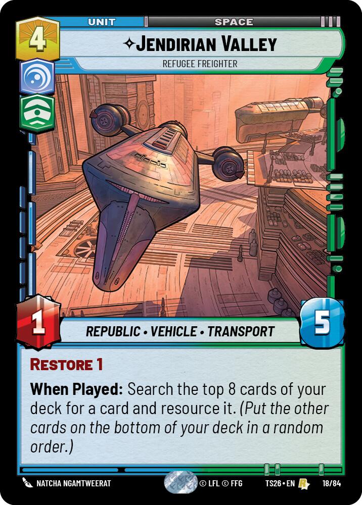 Jendirian Valley - Refugee Freighter (18/84) (18/84) [Twin Suns] | Exor Games New Glasgow