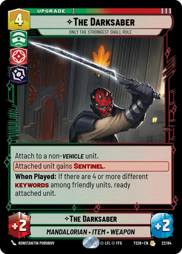 The Darksaber - Only the Strongest Shall Rule (22/84) (22/84) [Twin Suns] | Exor Games New Glasgow
