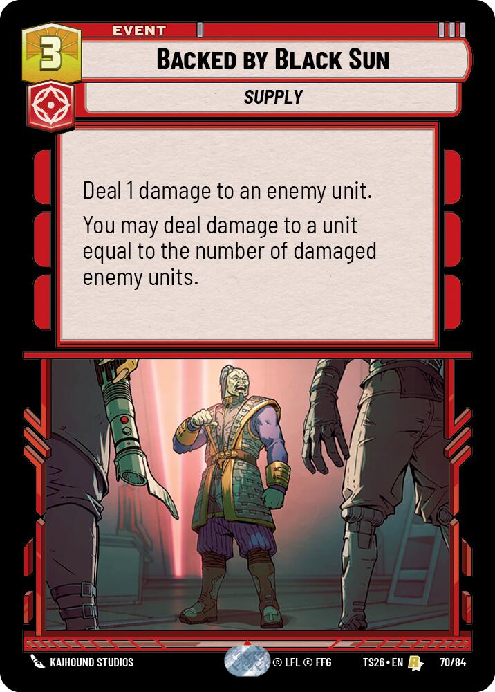 Backed by Black Sun (70/84) (70/84) [Twin Suns] | Exor Games New Glasgow