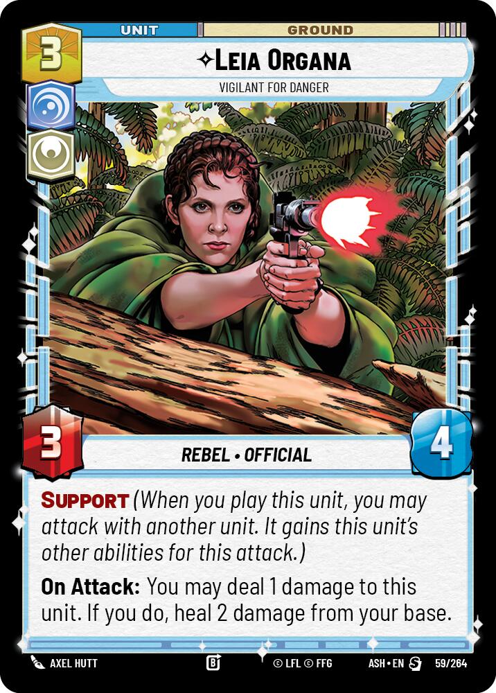 Leia Organa - Vigilant for Danger (59/264) (59/264) [Ashes of the Empire] | Exor Games New Glasgow