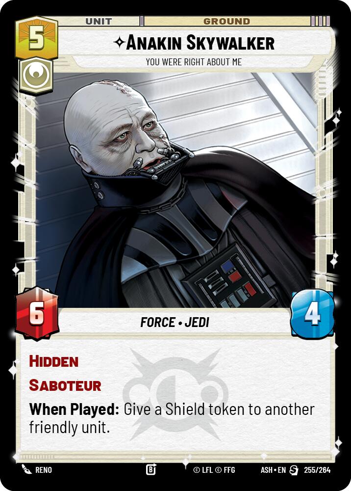 Anakin Skywalker - You Were Right About Me (255/264) (255/264) [Ashes of the Empire] | Exor Games New Glasgow