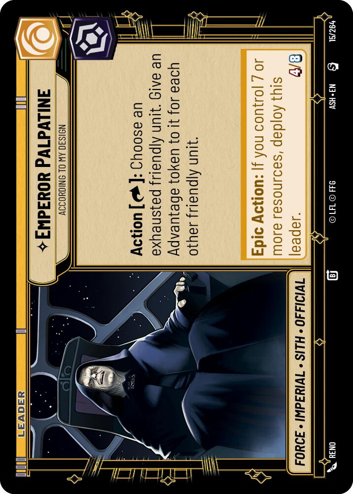 Emperor Palpatine - According to My Design (15/264) (15/264) [Ashes of the Empire] | Exor Games New Glasgow