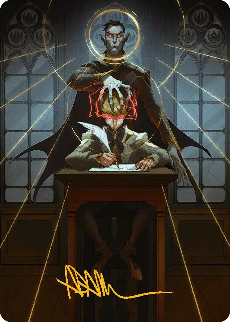 Vampiric Tutor Art Card (Gold-Stamped Signature) [Secrets of Strixhaven Art Series] | Exor Games New Glasgow