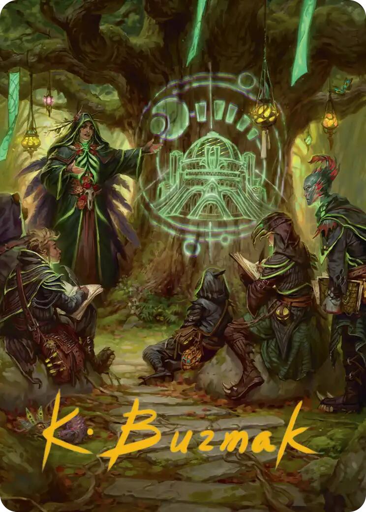 Sylvan Library Art Card (Gold-Stamped Signature) [Secrets of Strixhaven Art Series] | Exor Games New Glasgow