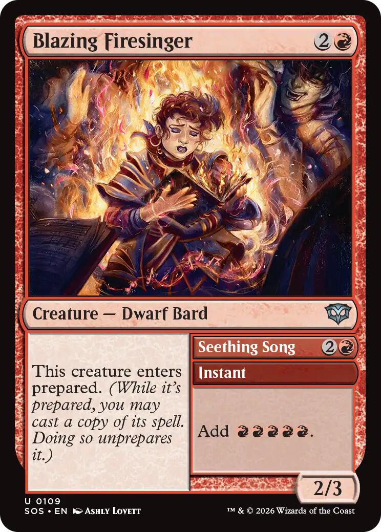 Blazing Firesinger [Secrets of Strixhaven] | Exor Games New Glasgow
