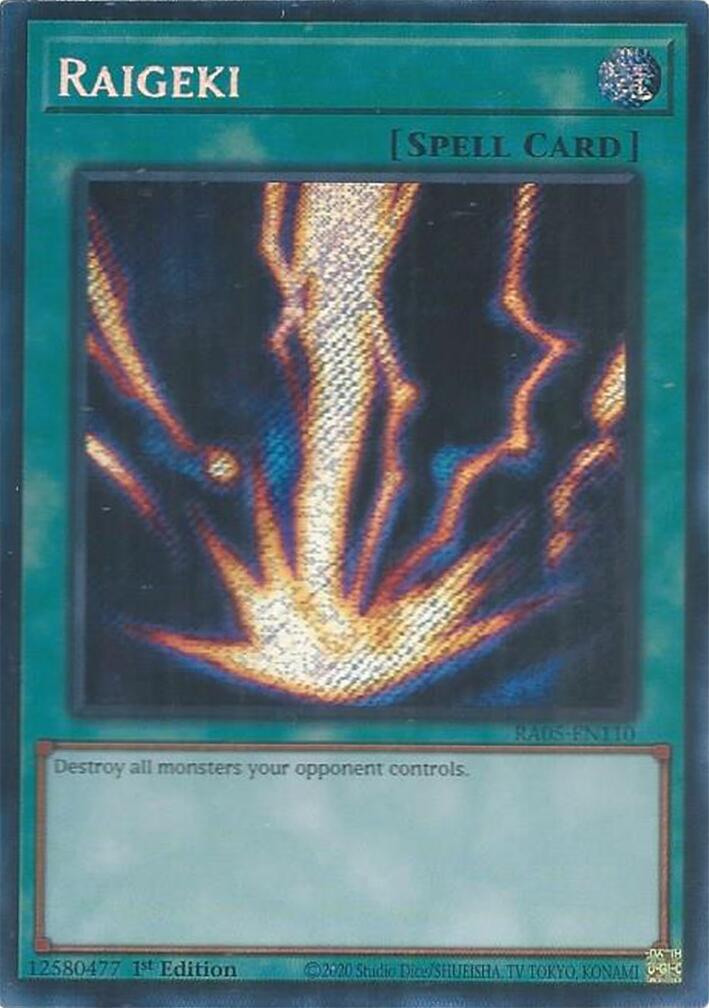 Raigeki (Secret Rare) [RA05-EN110] Secret Rare | Exor Games New Glasgow