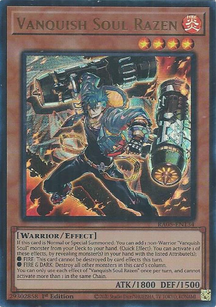 Vanquish Soul Razen (Ultra Rare) [RA05-EN134] Ultra Rare | Exor Games New Glasgow