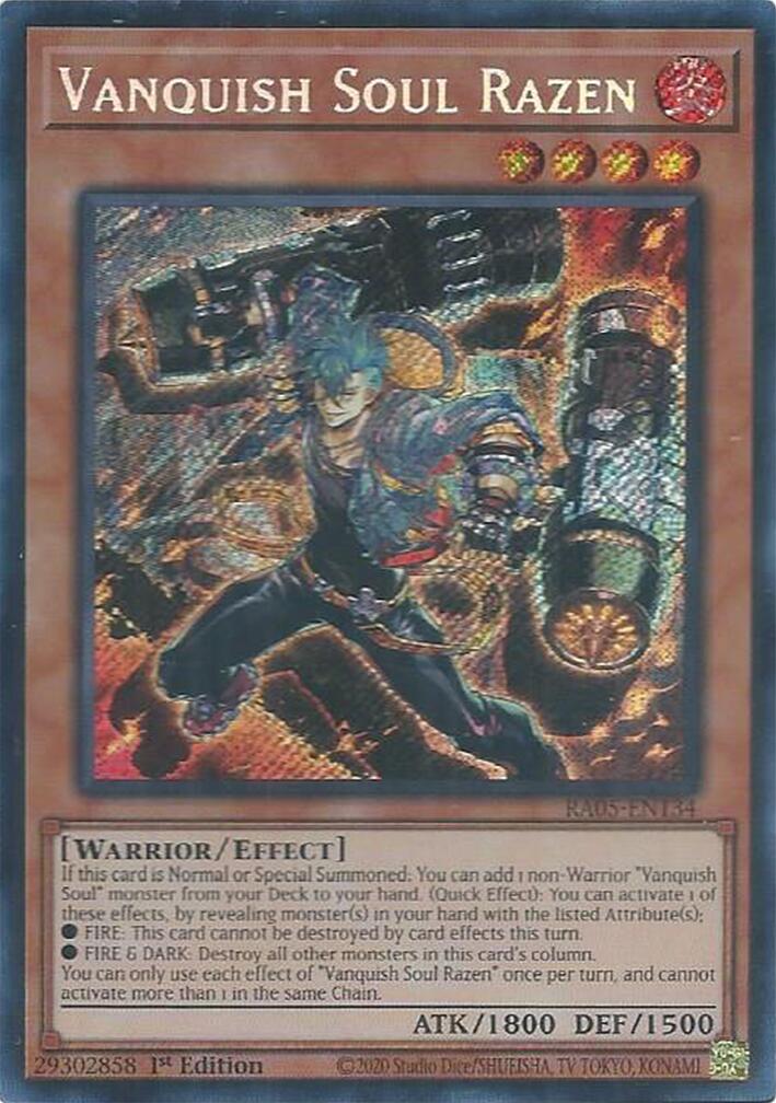 Vanquish Soul Razen (Secret Rare) [RA05-EN134] Secret Rare | Exor Games New Glasgow