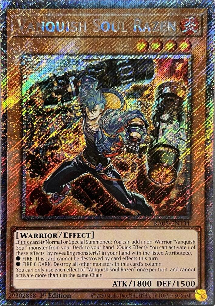 Vanquish Soul Razen (Platinum Secret Rare) [RA05-EN134] Platinum Secret Rare | Exor Games New Glasgow