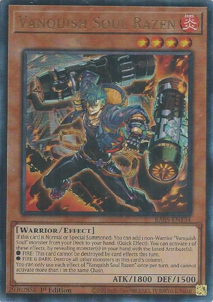 Vanquish Soul Razen (Ultimate Rare) [RA05-EN134] Ultimate Rare | Exor Games New Glasgow