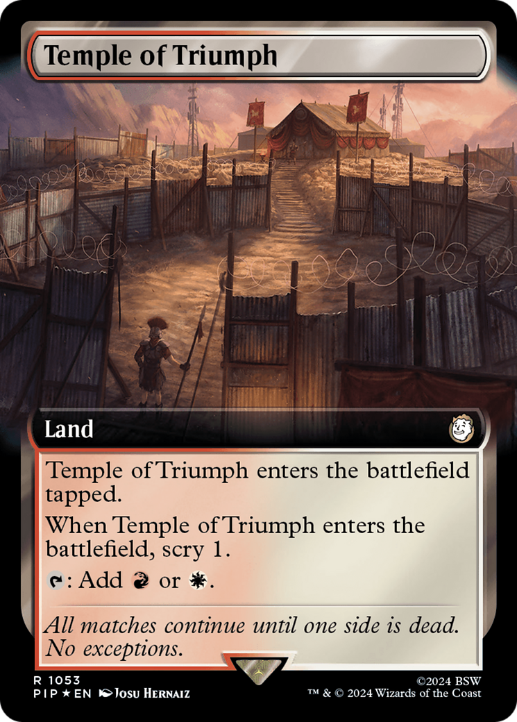 Temple of Triumph (Extended Art) (Surge Foil) [Fallout] | Exor Games New Glasgow