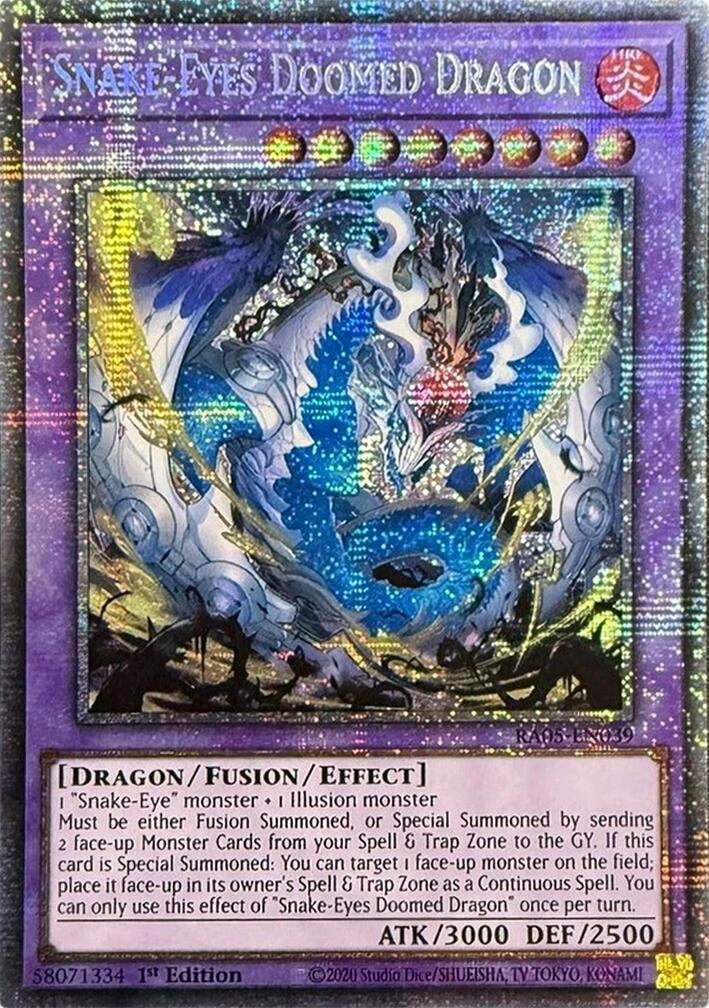 Snake-Eyes Doomed Dragon (Starlight Rare) [RA05-EN039] Starlight Rare | Exor Games New Glasgow