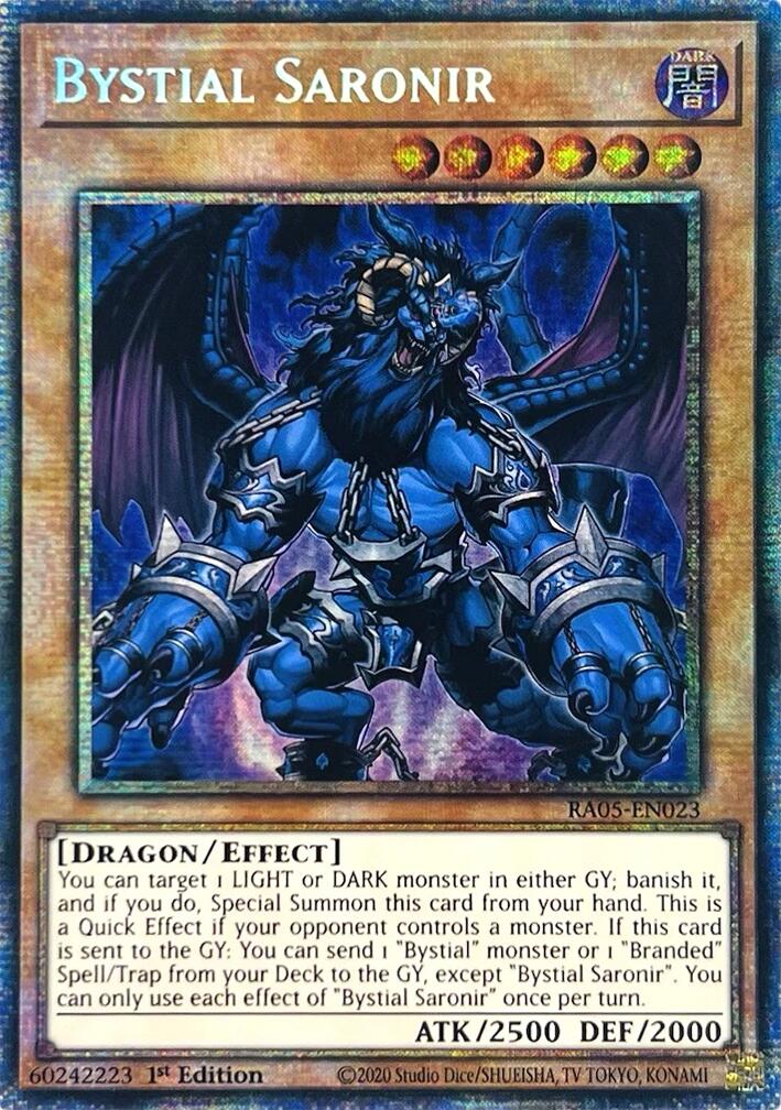 Bystial Saronir (Starlight Rare) [RA05-EN023] Starlight Rare | Exor Games New Glasgow