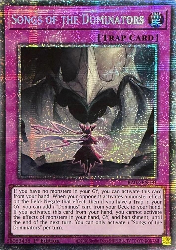 Songs of the Dominators (Starlight Rare) [RA05-EN081] Starlight Rare | Exor Games New Glasgow