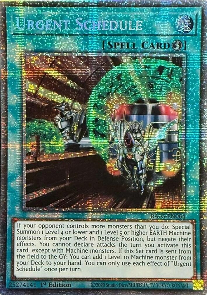 Urgent Schedule (Starlight Rare) [RA05-EN064] Starlight Rare | Exor Games New Glasgow