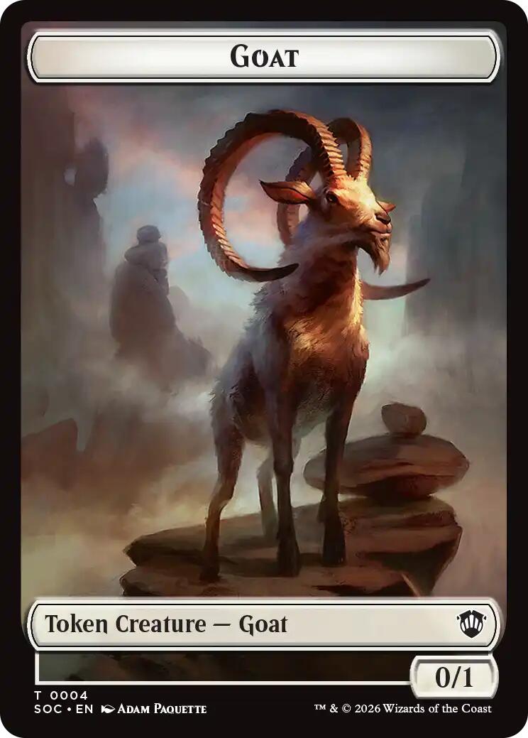 Goat // Fungus Beast Double-Sided Token [Secrets of Strixhaven Commander Tokens] | Exor Games New Glasgow