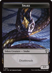 Snake // Zombie Double-Sided Token [Secrets of Strixhaven Commander Tokens] | Exor Games New Glasgow