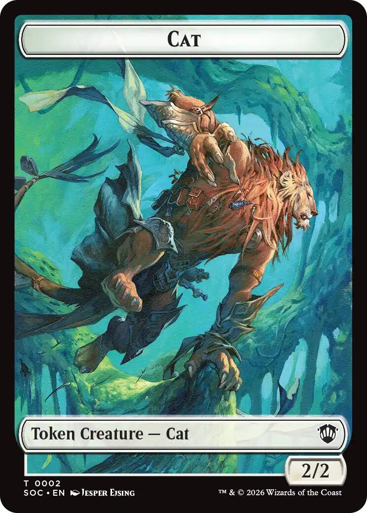 Cat // Inkling (0022) Double-Sided Token [Secrets of Strixhaven Commander Tokens] | Exor Games New Glasgow