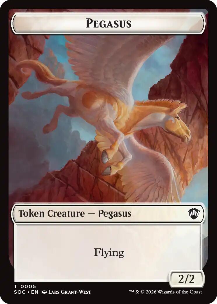 Pegasus // Inkling (0022) Double-Sided Token [Secrets of Strixhaven Commander Tokens] | Exor Games New Glasgow