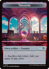 Primo, The Indivisble // Treasure Double-Sided Token [Secrets of Strixhaven Commander Tokens] | Exor Games New Glasgow