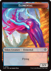 Dragon Illusion // Elemental (0002) Double-Sided Token [Secrets of Strixhaven Commander Tokens] | Exor Games New Glasgow