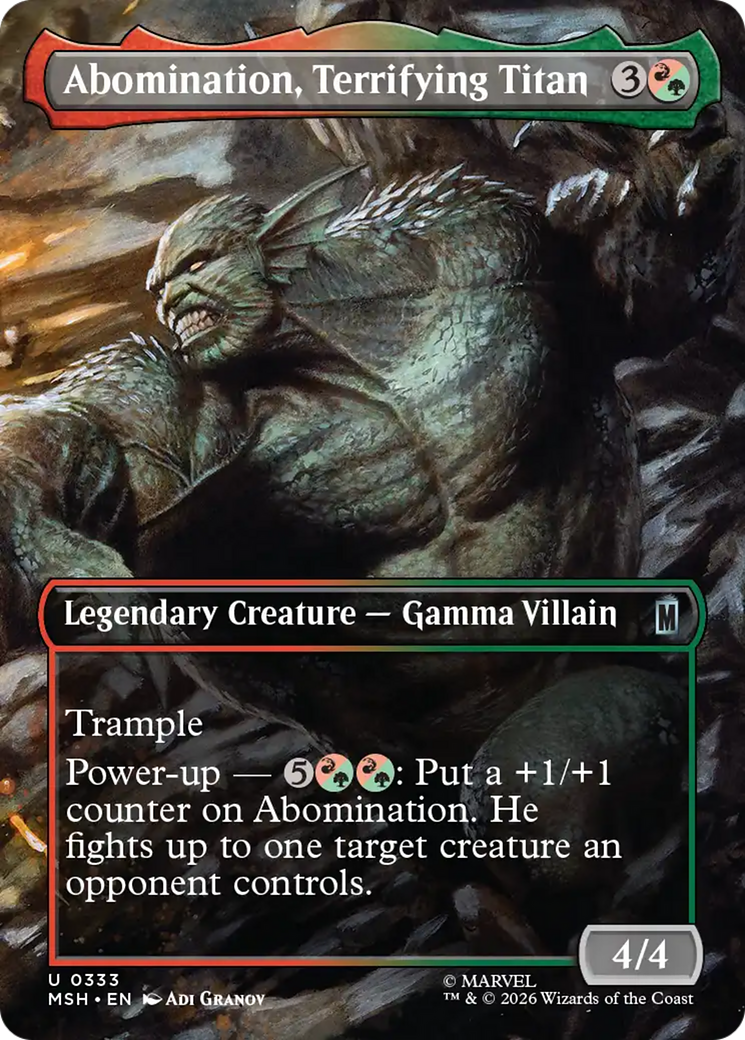 Abomination, Terrifying Titan (Borderless) [Marvel Super Heroes] | Exor Games New Glasgow