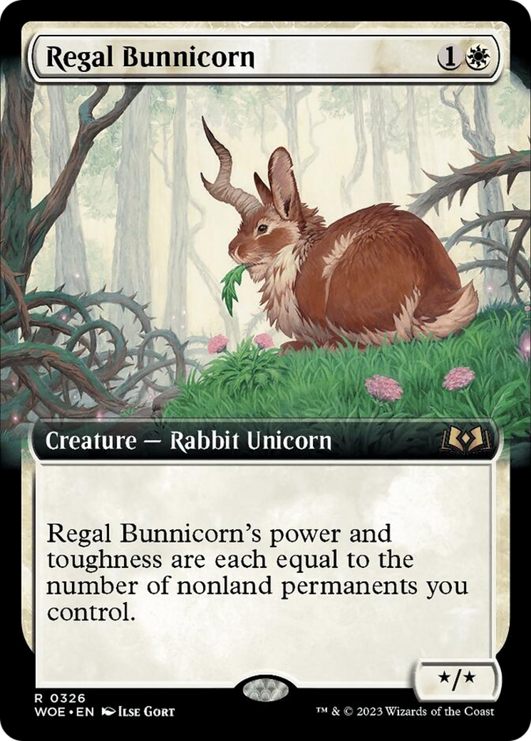 Regal Bunnicorn (Extended Art) [Wilds of Eldraine] | Exor Games New Glasgow
