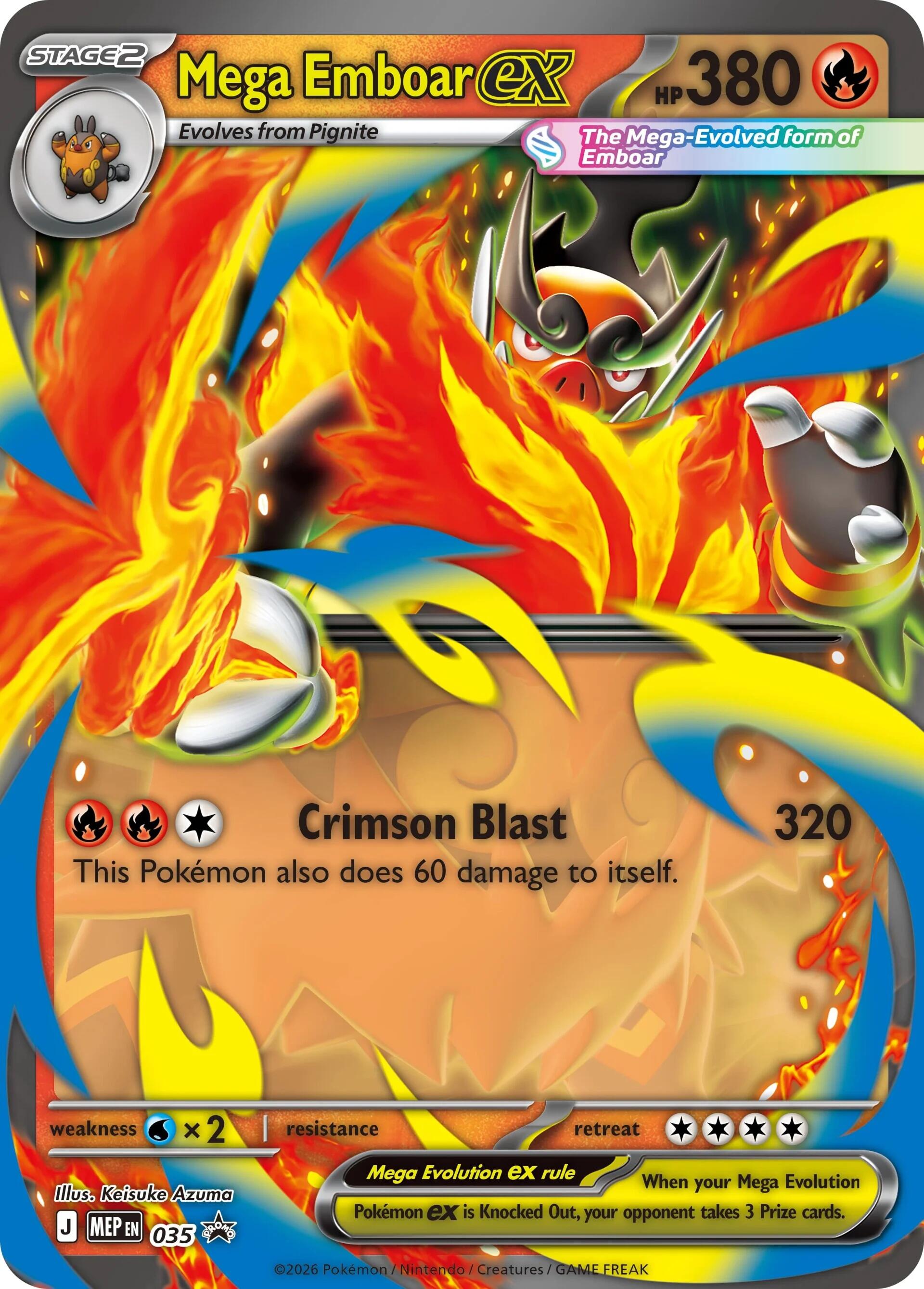 Mega Emboar ex (035) (Jumbo) [Mega Evolution Promo] | Exor Games New Glasgow