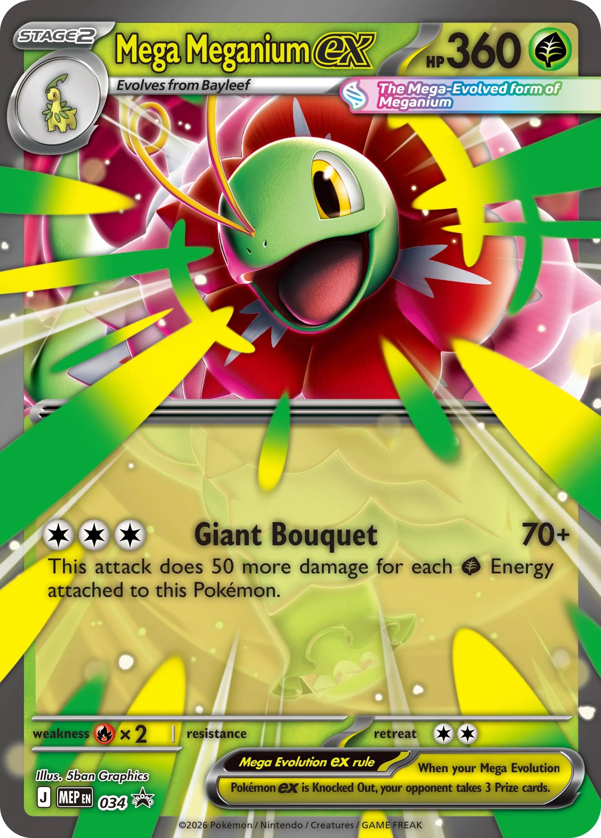 Mega Meganium ex (034) [Mega Evolution Promo] | Exor Games New Glasgow