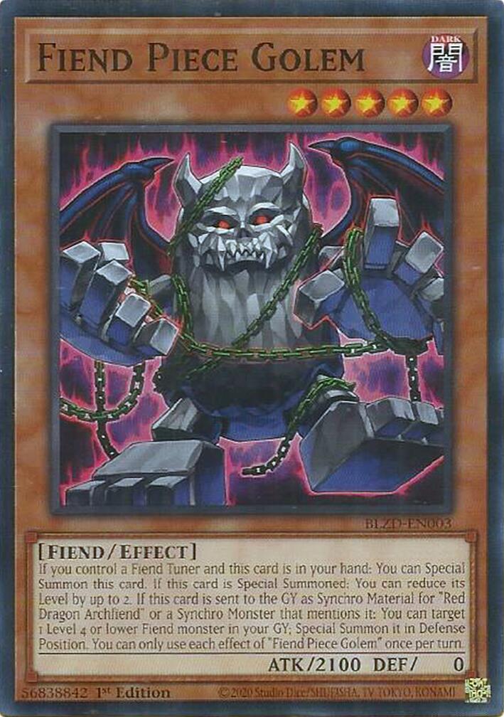 Fiend Piece Golem [BLZD-EN003] Common | Exor Games New Glasgow