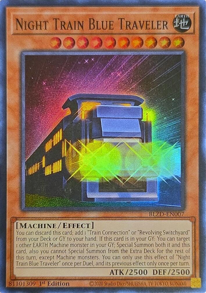 Night Train Blue Traveler [BLZD-EN007] Super Rare | Exor Games New Glasgow