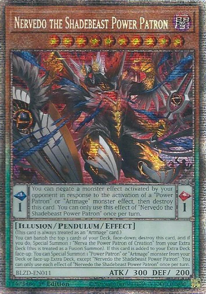 Nervedo the Shadebeast Power Patron (Starlight Rare) [BLZD-EN011] Starlight Rare | Exor Games New Glasgow