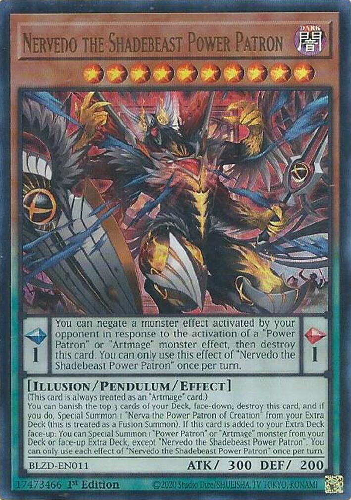 Nervedo the Shadebeast Power Patron [BLZD-EN011] Ultra Rare | Exor Games New Glasgow