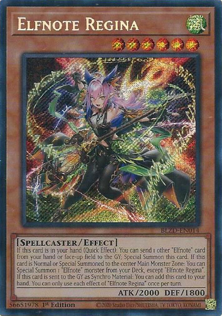 Elfnote Regina [BLZD-EN014] Secret Rare | Exor Games New Glasgow